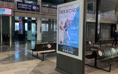 Affichage à l’aéroport de Bastia-Poretta