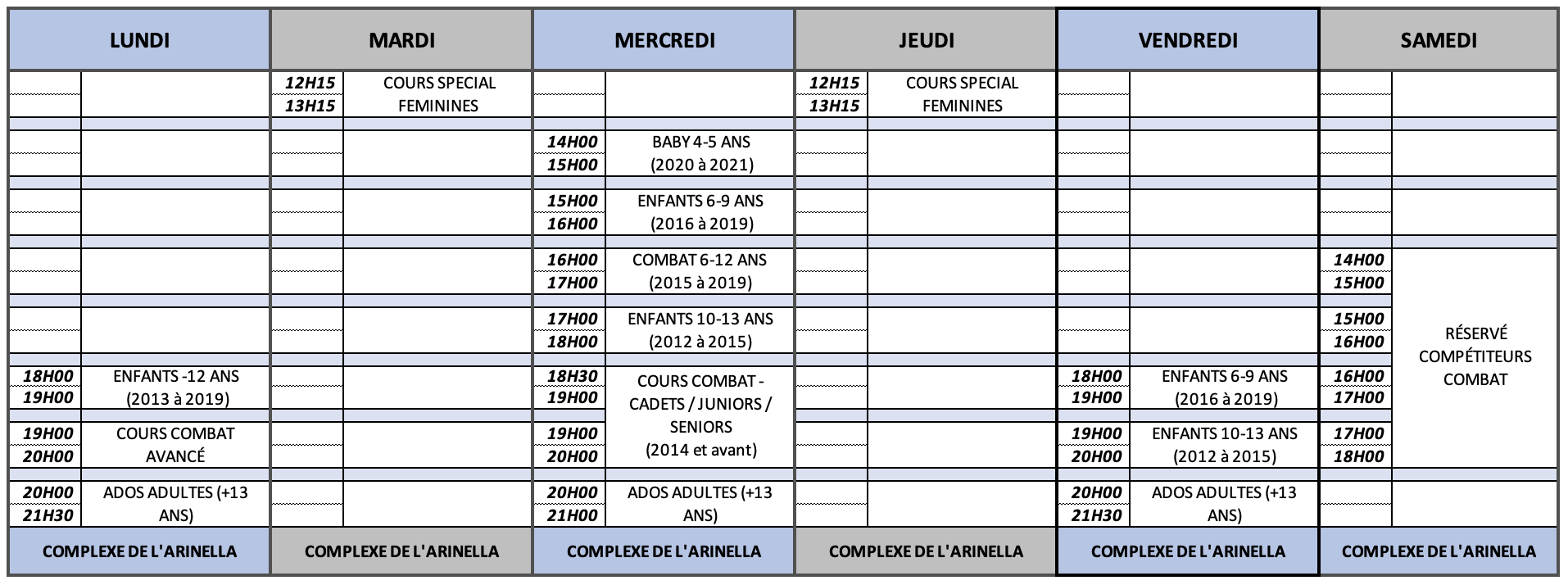 CTB HORAIRES BASTIA