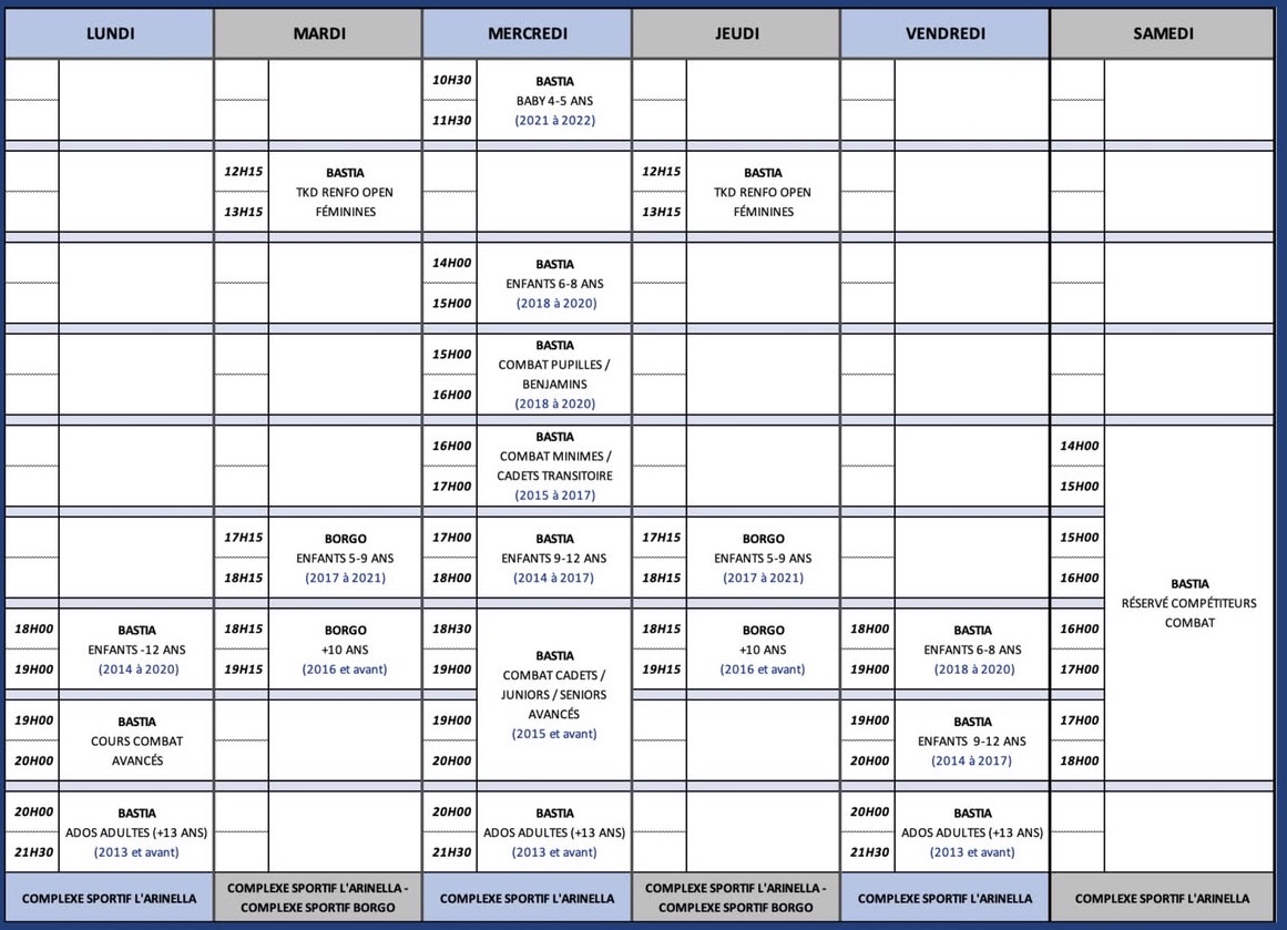 CTB HORAIRES